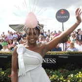 Pamela Uba from Renmore was the winner of the Best Dressed Lady, at Ladies Day, at the Galway Races. PHOTO: IAIN MCDONALD.