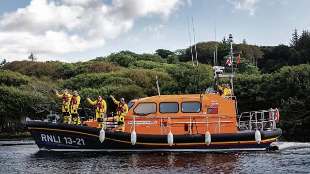 Clifden welcomes its new €2.4m RNLI lifeboat last weekend. Photos: Roger Harrison