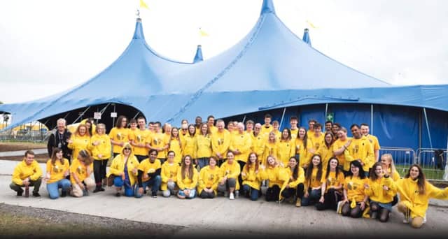 The volunteers who made it all possible ahead of the final gig of the Galway International Arts Festival.