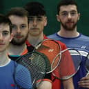GLTC badminton players Ian O’Brien, Callum Thomas, Tony Crowley, and Declan Bennett. Photo: Iain McDonald.