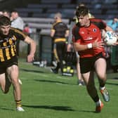 Mountbellew-Moylough’s John Daly gives chase to An Cheathru Rua’s Oisin O Griofa during Saturday's senior football championship tie at Pearse Stadium. Photos: Enda Noone.