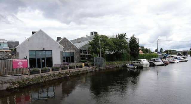 Rear of NUI Galway college bar on the river Corrib. Photo: Brian Harding