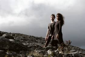 Jeremie Cyr-Cooke and Kashi Cepeda in the Burren, where the dance piece is set.