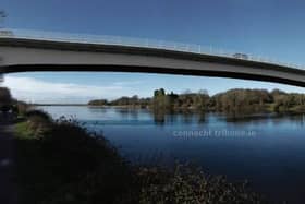 A photomontage of how the proposed fifth bridge over the River Corrib would look.