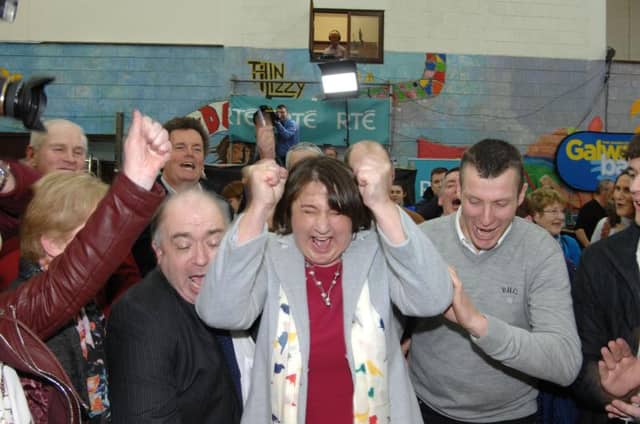 Anne Rabbitte elected at the Galway East count in Headford. Photo by Jacinta Fahy, Johnny Ryan Photography.
