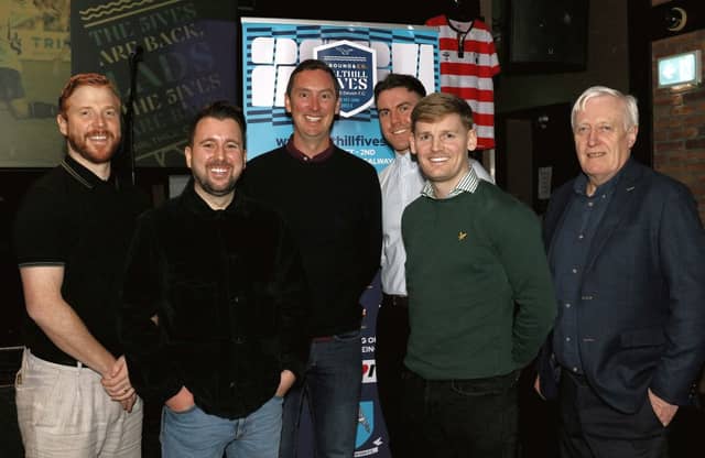 The organising committee at the launch of the Ground & Co, Salthill Fives, at Seven Bar, from left. Eugene Greaney, Alan Belton, Rory Guckian, Paddy Hogan, Mikey Gilmore and Pete Kelly. Photos: Iain McDonald.