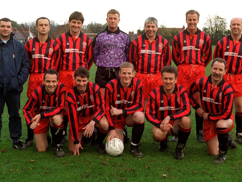 Division 2 team B.B.A. pictured in November 1996. Back row, from left, are Steve Comber (manager), Neil Shackleton, Ian Wells, Nick Fitzpatrick, Brian Turnpenny, Adrian Fitzpatrick and Neil Wigglesworth. Front row, from left, are Glen Snowley, Nick Adamson, Matt Hull, Ray Ainley and John Wall.