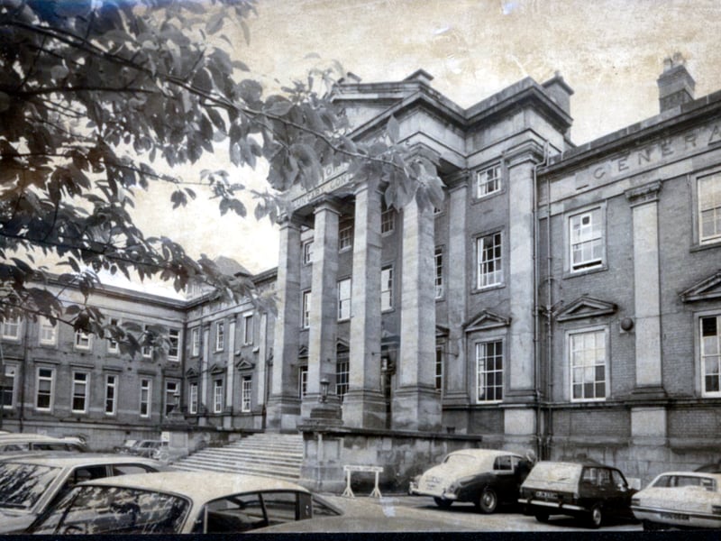 The Royal Hospital is pictured in July 1975, offering a glimpse of the much-loved building during its later years. The photograph captures its distinctive architecture and gives an idea of how familiar the hospital would have been to generations of local people. Do you remember the Royal Hospital as it looked in the 1970s, or visiting or working there?