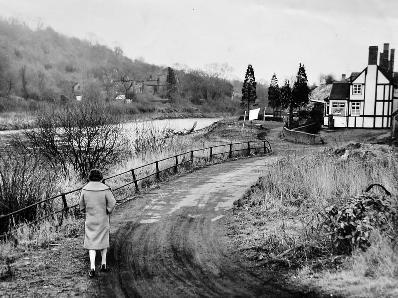 Parts of Jackfield were gradually slipping into the River Severn when this photograph was taken on January 11, 1960. The road pictured had already been built to replace one lost to the river, but it too was beginning to crumble. A note on the back of the photograph records that Wenlock Borough Council was unable to give the road a permanent surface, offering a glimpse of the problems faced by this riverside village more than 60 years ago. Do you remember the roads around Jackfield in the 1960s? Did you know this part of the village was slowly being lost to the river?