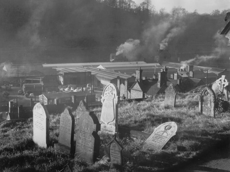 Coalbrookdale Works and the graveyard of Coalbrookdale church are pictured on January 20, 1965, in a scene steeped in Shropshire’s industrial history. It was here that Abraham Darby developed the process of using coal to smelt iron, helping to transform the iron industry. For generations afterwards, people lived, worked and were laid to rest in the shadow of the famous works. Do you remember Coalbrookdale when the works were still part of the local landscape? Did your family have connections with the ironworks?