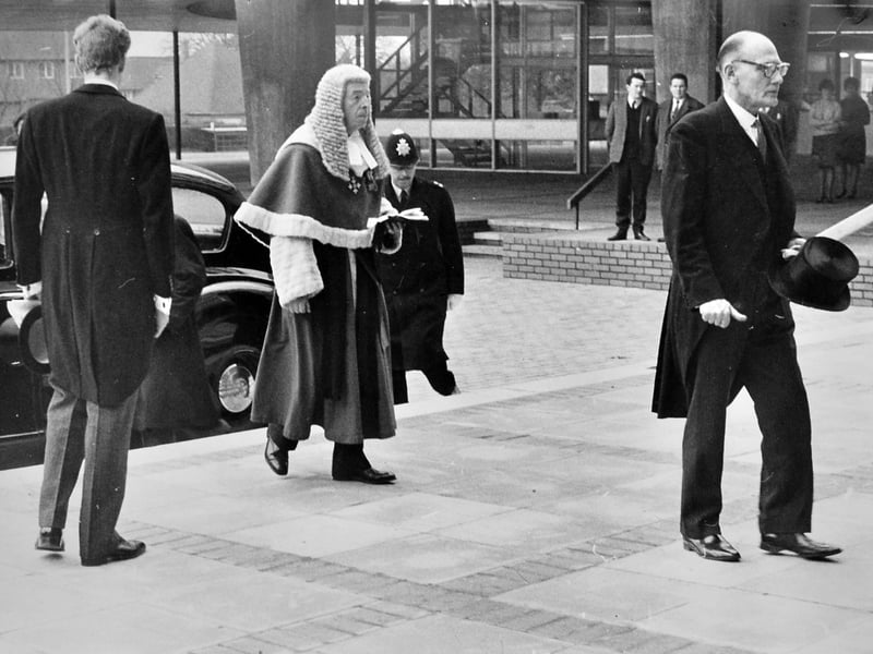 A historic moment at Shrewsbury’s Shirehall in January 1967 as the first Shropshire Assizes were held in the building’s new court. Mr Justice Nield, the first Judge of Assize to sit there, is pictured entering the Shirehall after being welcomed by the High Sheriff, Sir John Corbet, who presented him with a book on Shropshire. Do you remember when the Shirehall was at the heart of the county’s legal life, or perhaps attending the building for other events over the years?