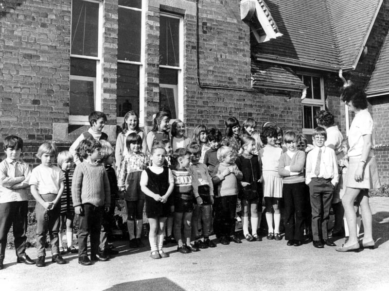 A glimpse inside Stirchley School in October 1972, with headmistress Mrs E M Darlington and teacher Mrs Jill Smith. The school was later demolished, but for many former pupils this picture may bring back memories of lessons, playgrounds and school days in Stirchley. Did you attend the school, or can you spot anyone you know?