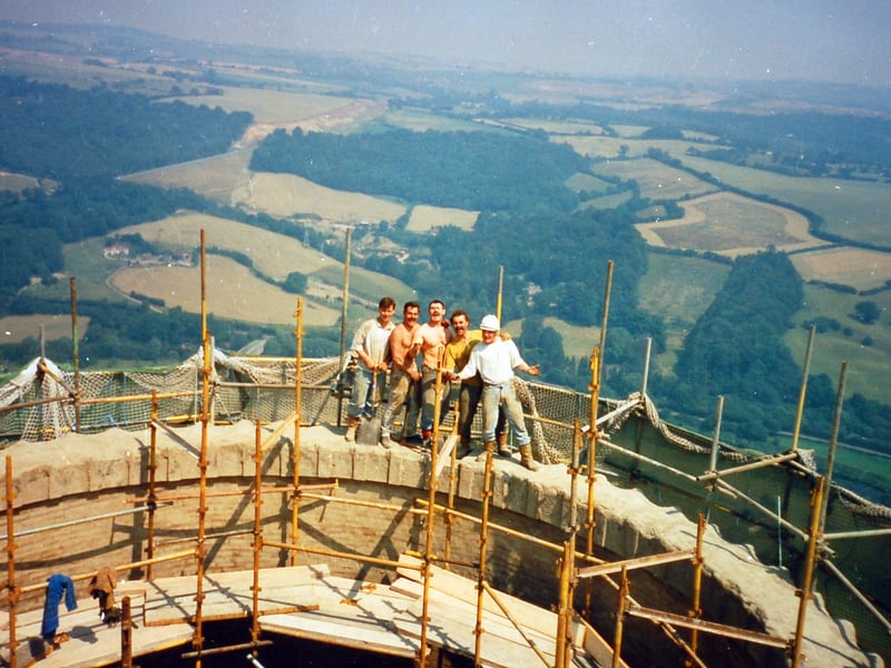 Standing tall over the Ironbridge landscape for decades, the power station chimney was given a new lease of life in 1990 when workmen replaced its top section. Former worker Frank Boden captured this fascinating behind-the-scenes view - what memories do you have of this much-loved landmark?