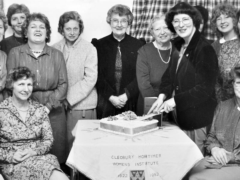 A double celebration in Cleobury Mortimer. Members of the Women’s Institute mark Christmas and the group’s 60th anniversary in December 1982. Do you recognise anyone from this special occasion?