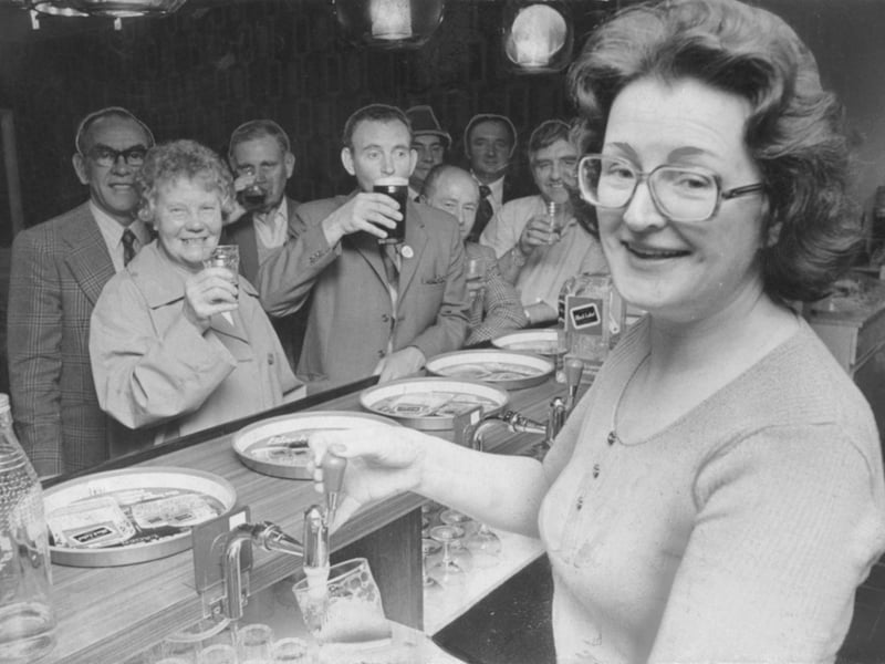 Betty Bradley is pictured serving members of Darlaston Ex-Servicemen's Club in 1975, keeping the drinks flowing and the atmosphere cheerful. It is a glimpse of the social side of clubs that were once an important meeting place for veterans and their friends. Do you remember Darlaston Ex-Servicemen's Club, or spending time at a local club like this?