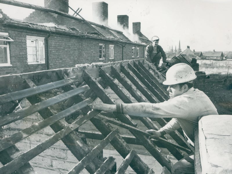 Paradise Cottages in Lichfield were being demolished when this photograph was taken in November 1975. The scene captures another piece of the area's older buildings disappearing as redevelopment changed familiar streets and neighbourhoods. Do you remember Paradise Cottages, or what stood here before the demolition?