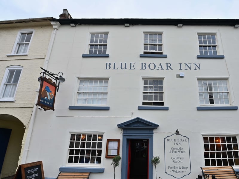 Given a score of 4.4 out of 154 reviews.
Top review: "I have eaten at the Blue Boar 3 times now twice at lunchtime and once in the evening, and I am very impressed. The food was lovely, great value and wonderful service as well."
Address: The Clive Arms Hotel Bromfield, Ludlow, Shropshire.