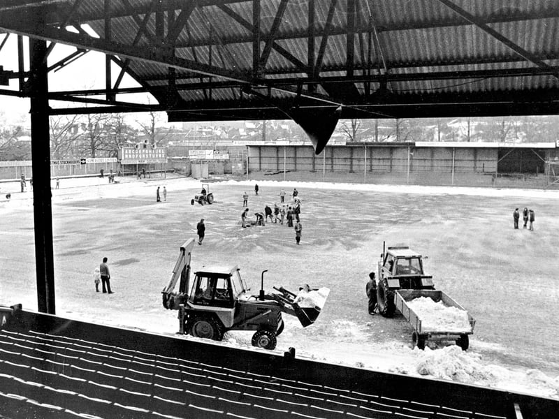 A dedicated crew of club staff, local farmers, and supporters rallied on the snowbound pitch in late January 1979, using tractors and a front loader to scrape away tons of snow ahead of the massive FA Cup clash against Manchester City. Were you one of the hardy volunteers who helped shovel snow off the pitch that morning? Do you remember wrapping up warm on the terraces for that famous cup tie against the top-flight giants?