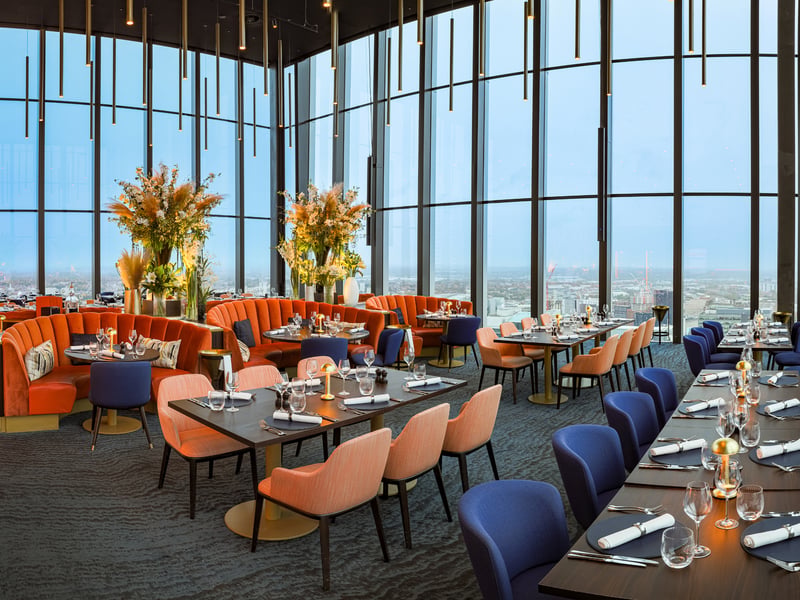 Given a score of 4.4 out of 1424 reviews. 
Top review: "Service and food were phenomenal definitely plan on returning."
Address: 103 Colmore Row, Birmingham, B3 3AG.