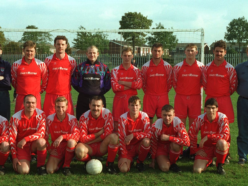 Division 1 team Pontefract Labour AFC pictured in October 1996. Back row, from left, are Gary Wilson (manager), Paul Kear, Gary Egan, Dean Hirst, Chris Scoltock, Paul Harrison, Darren Fenton, David Pollock and Malcolm Downes (secretary). Front row, from left, are Pete Haddow, Paul Westwood, Carl Borwn, Paul Tinnion (captain), James Hutchinson, Billy Bilsborough and Mick Knowles.