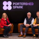 Mary Rodgers CEO PorterShed,  Maurice O'Gorman, Chairperson of the PorterShed board and  John Breslin, Board Member, Director and Co-founder of PorterShed. 