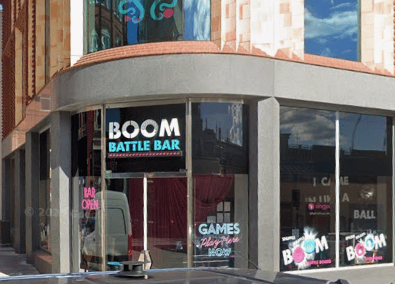 Boom Battle Bar, located on Harewood Street, has a 4.8-star rating from 1,478 Google reviews.