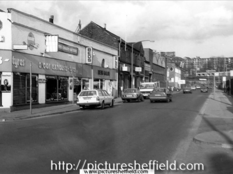 The old Beds Galore shop on Corporation Street looking towards Nursery Street in December 1991. Photo: Sheffield Council, Picture Sheffield