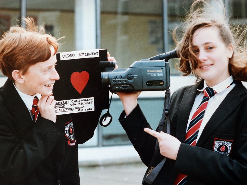 Before texts, DMs and video calls, pupils at Abraham Darby School found a memorable way to send Valentine's greetings. Jonathan Reynolds and Emma Woodhouse helped record anonymous video messages in February 1992. What are your favourite memories of Valentine's Day at school?