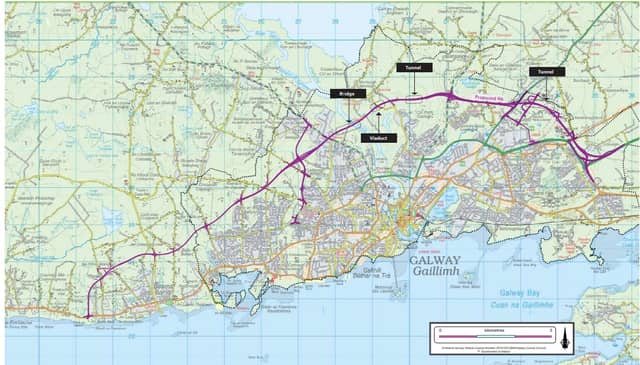 Map of proposed ring road