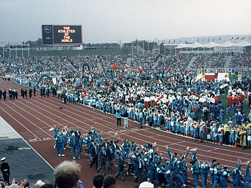 The opening ceremony of the World Student Games at Sheffield's Don Valley Stadium in 1991