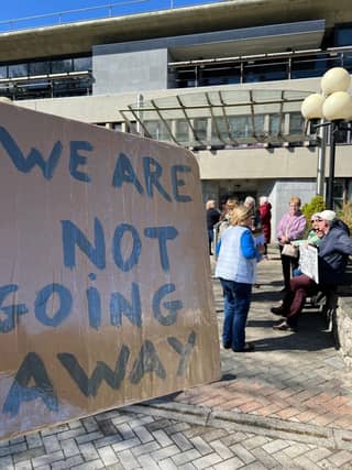 Westside Community Galway group protect at City Hall