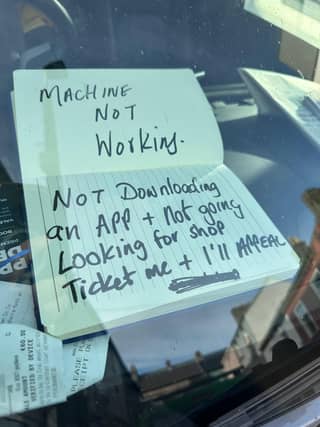 A sign of the times in Galway last year during the parking meter debacle