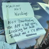 A sign of the times in Galway last year during the parking meter debacle 