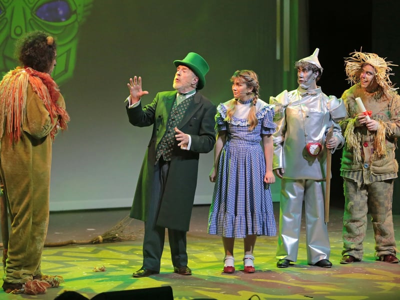 Caption: Aonghus O'Muirí (The Lion) listens to the wisdom imparted by John Kelly (The Wizard), with Andrea Crowe (Dorothy), Jake Reilly (Tinman) and Oisin O'Reilly (Scarecrow) during the superb St Mel's Musical Society production of The Wizard of Oz which played to full houses at St Mel's College last week. Picture: Shelley Corcoran