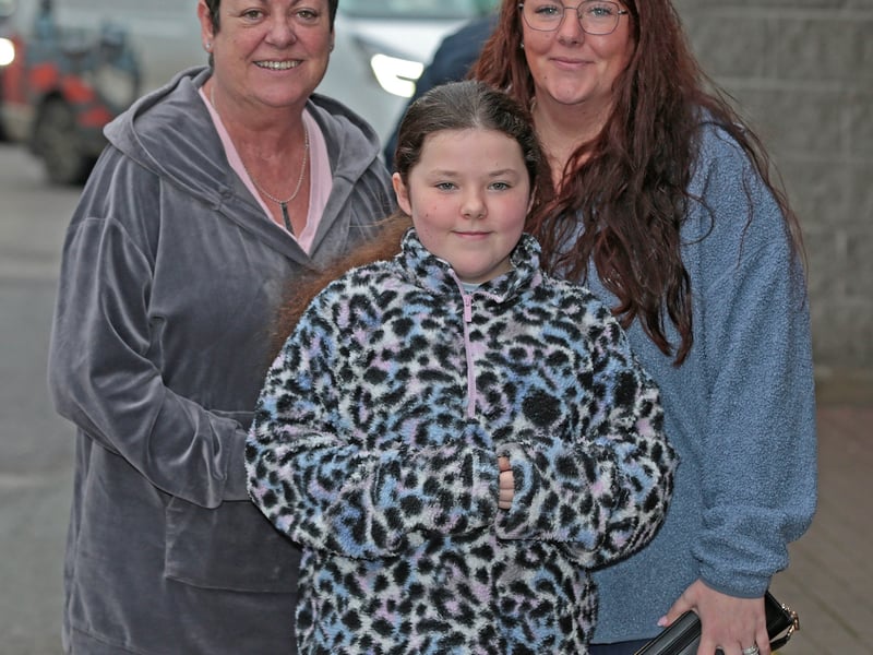 Caption: Niamh and Indie Laverty, Michelle Horgan