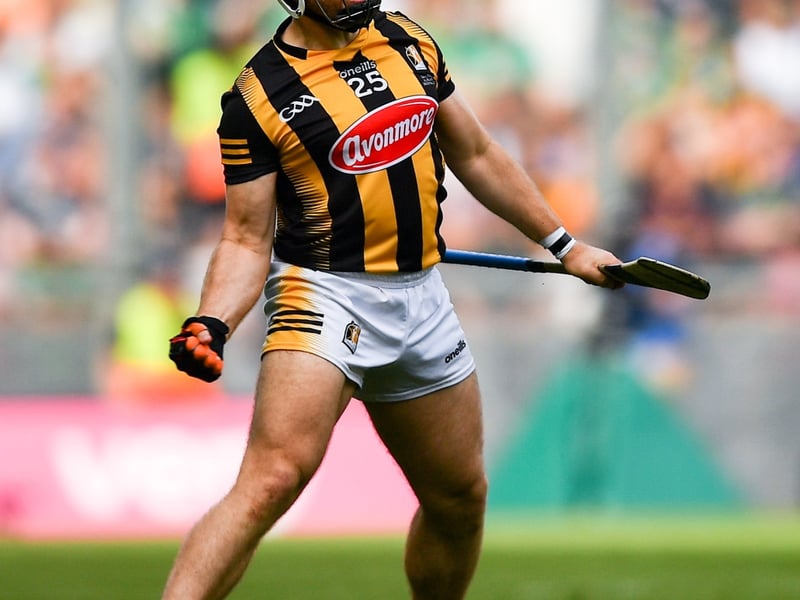 17 July 2022; Richie Hogan of Kilkenny celebrates after scoring a point during the GAA Hurling All-Ireland Senior Championship Final match between Kilkenny and Limerick at Croke Park in Dublin