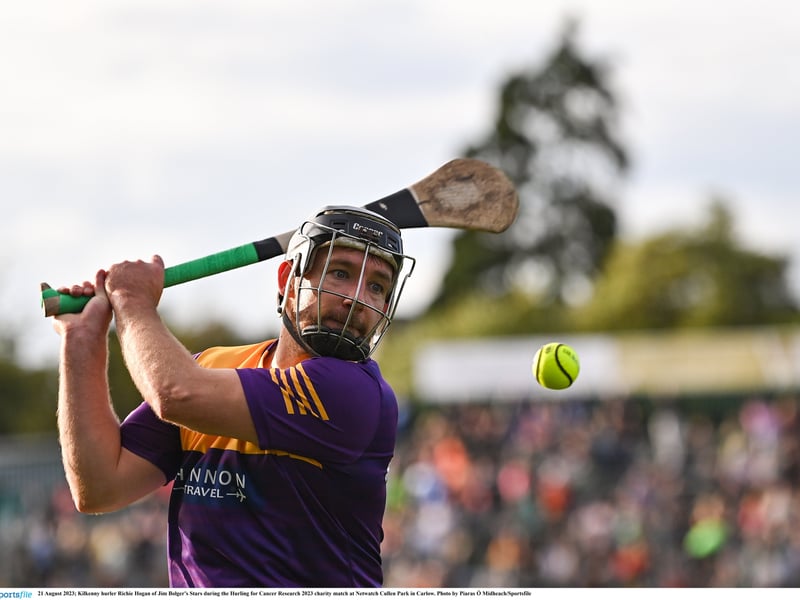21 August 2023; Kilkenny hurler Richie Hogan of Jim Bolger's Stars during the Hurling for Cancer Research 2023 charity match at Netwatch Cullen Park in Carlow