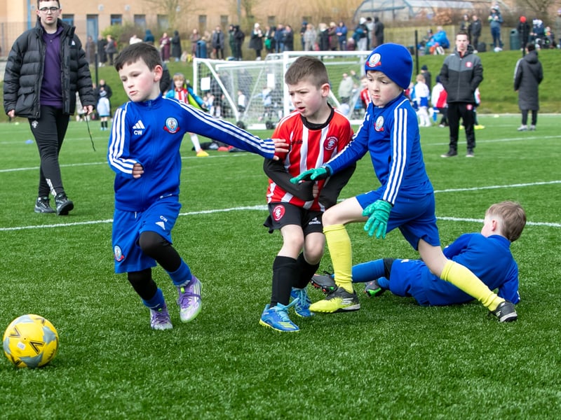 Action from the Tristar v. Buncrana Hearts 2019s Sean O'Kane Memorial Cup on Saturday. (Photos: Jim McCafferty Photography)