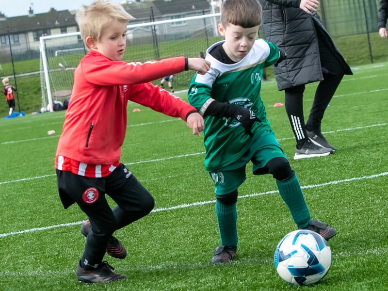 Action from the Foyle Harps v. Tristar Colts 2019s Sean O'Kane Memorial Cup on Saturday.