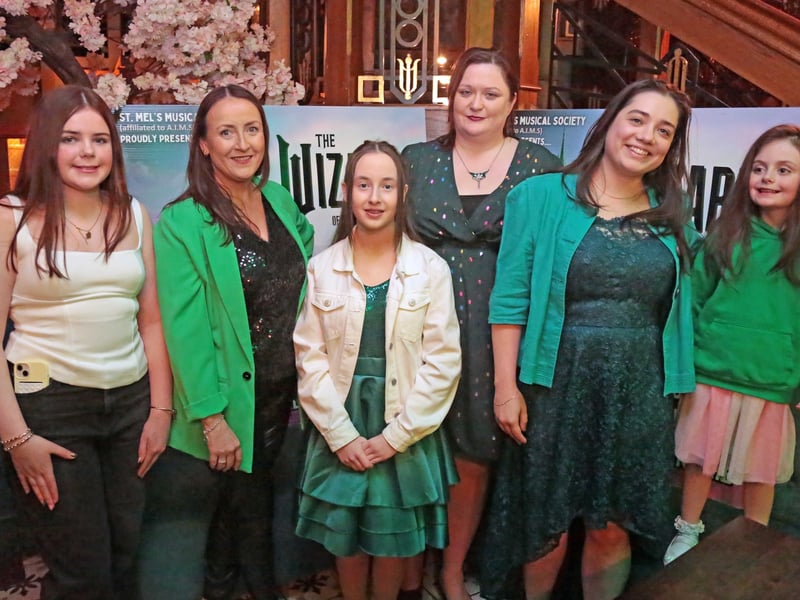 Caption: St Mel's Musical Society Cast members Lauren Cox, Niamh ní h-Aodha, Bláthnaid Daly, Patricia Hudson, Anna Matea and Ava Considine pictured at the launch of 'The Wizard of Oz' in PVs on Friday night last