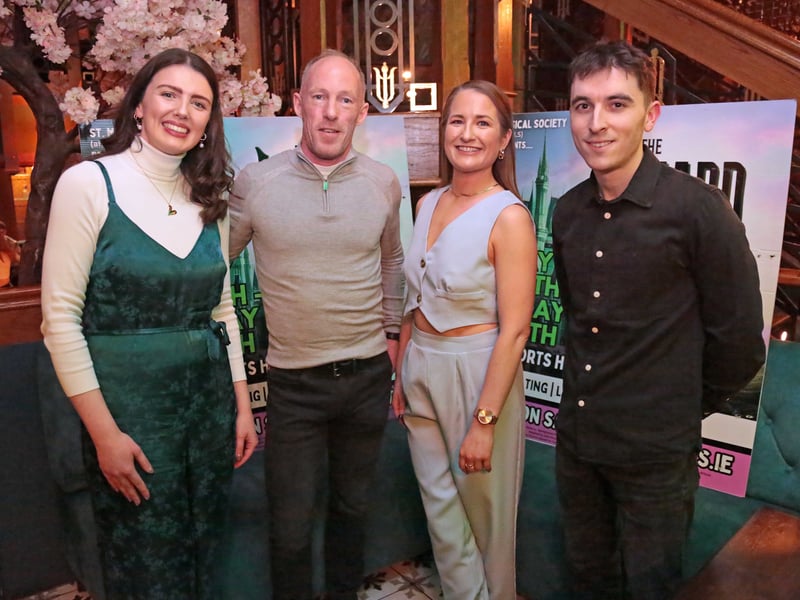 Caption: The Wizard of Oz launch: cast member Samantha McHale, Sponsor Cian Forkan, Choreographer Tríona Mulryan and Cast member Jack Oates