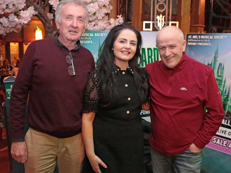 Caption: Declan Neville, Natasha Brady and Padraic O'Brien Also read: Andrea Crowe is 'just so grateful' to be cast as Longford's Dorothy Gale for upcoming musical