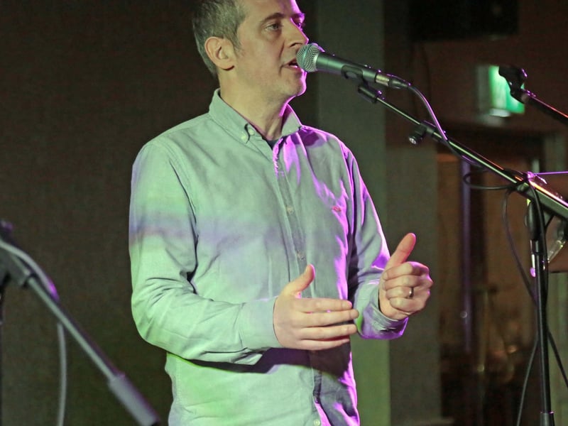 Caption: David Flaherty speaking about his late father Paschal and the great legacy he left Picture: Shelley Corcoran