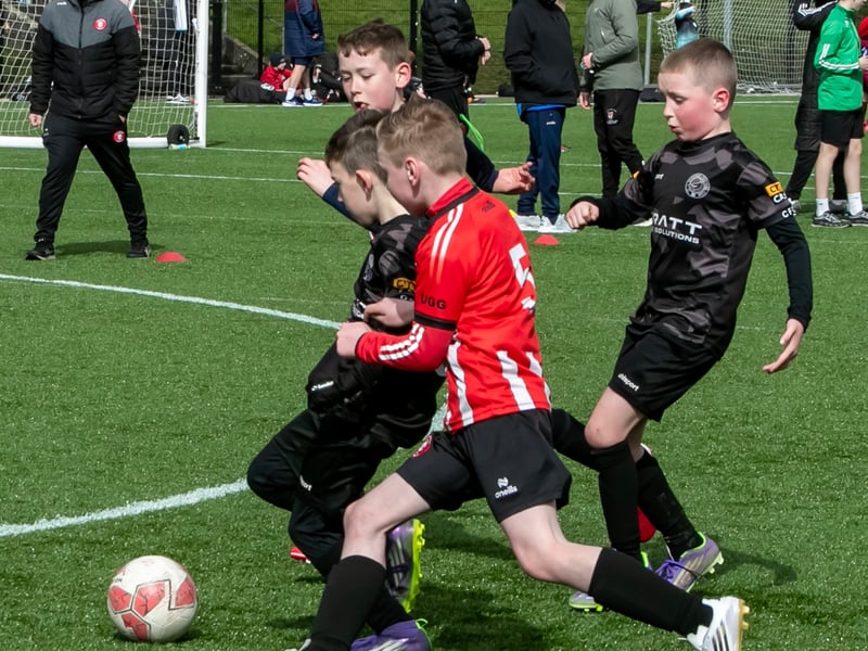 Action from the 2016s Sean O'Kane Cup between Tristar and Clooney FC on Sunday afternoon.