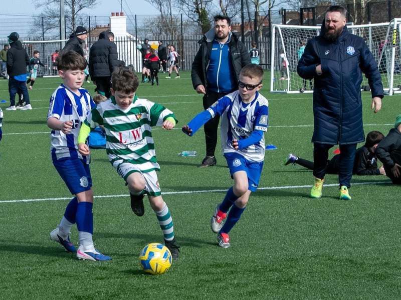 Action from the 2016s Sean O'Kane Cup between Cockhill Celtic and Culmore Youths on Sunday afternoon. 