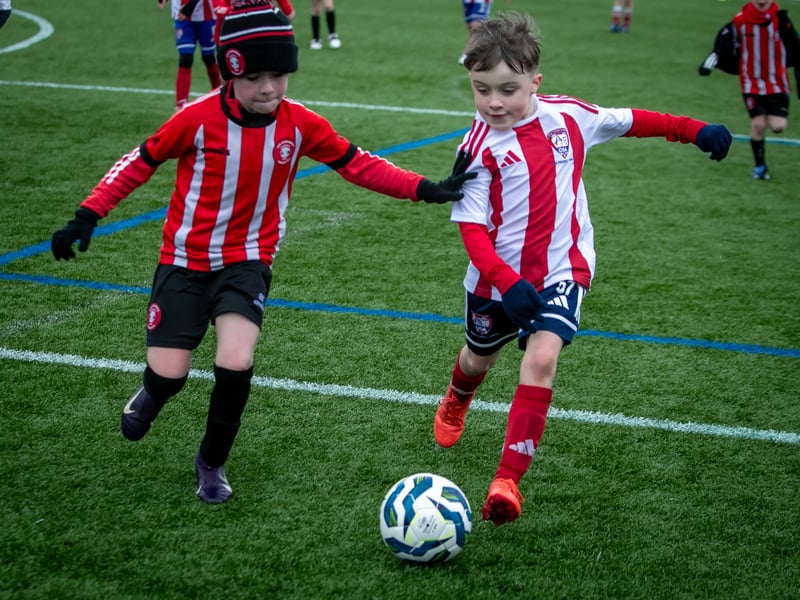 Action from the 2018s game between Core Soccer Academy and Tristar on Sunday morning. (Photos: Jim McCafferty Photography)
