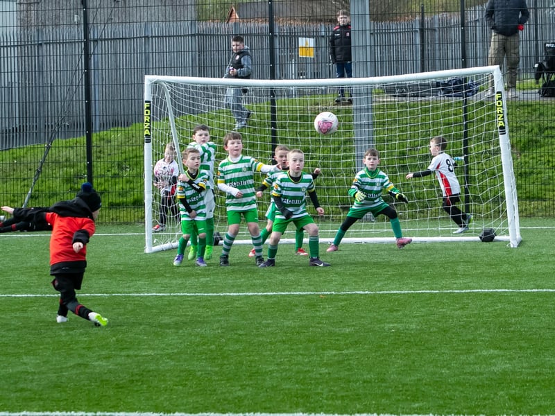 Action from the 2018s game between Top of the Hill Celtic and Maiden City Soccer.