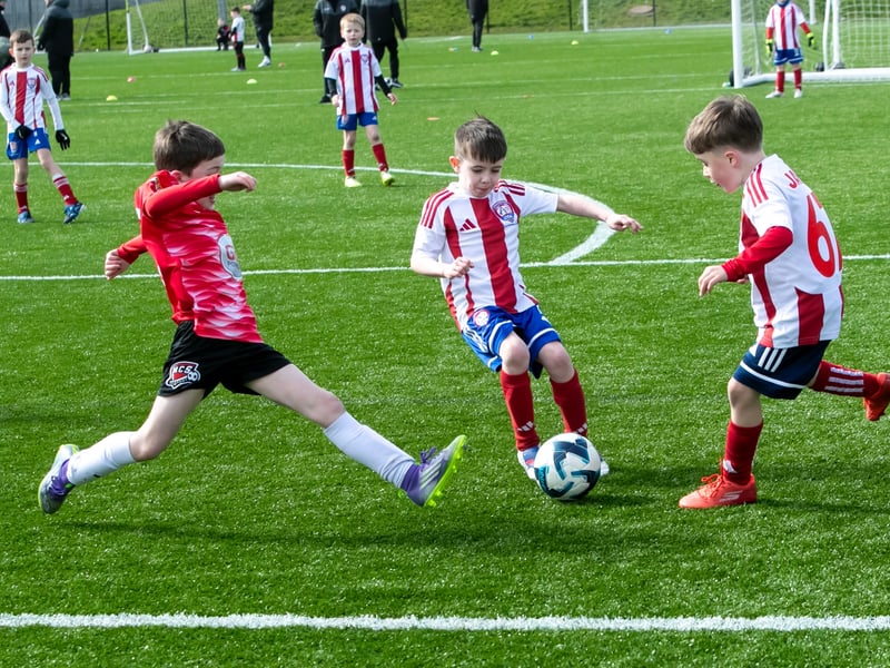 Action from the 2018s Cup Final between Maiden City Soccer and Core Soccer Academy on Sunday morning.