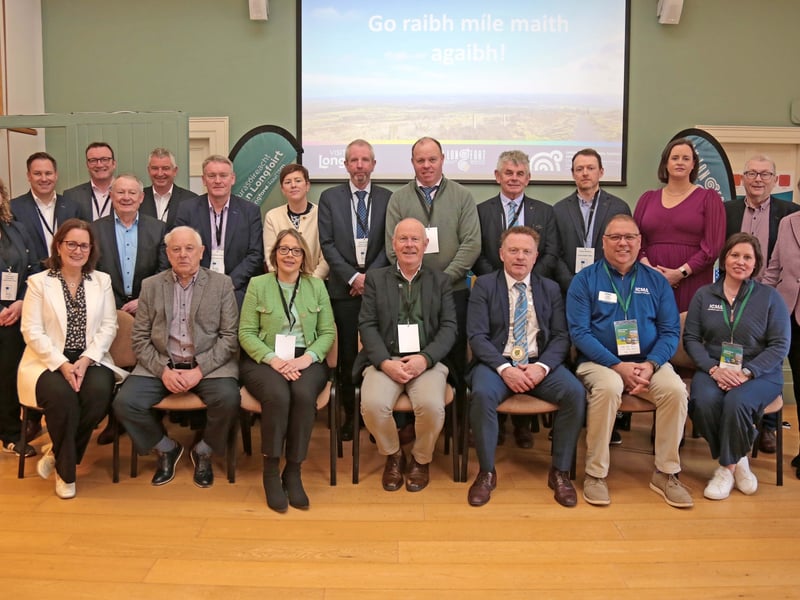 Caption: Staff and management of Longford County Council pictured with elected members and Oireachtas members, panellists and ICMA members at the panel discussion in Ballymahon Library Picture: Shelley Corcoran