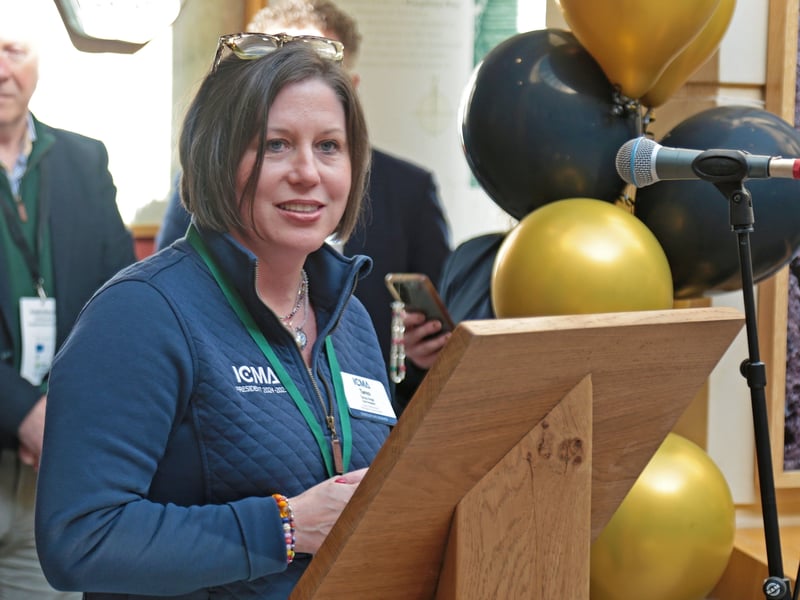 Caption: Tanya Ange, outgoing ICMA Board President